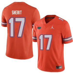 Men's Florida Gators #17 Jordan Sherit NCAA Jordan Brand Orange Authentic Stitched College Football Jersey BVV7362GX